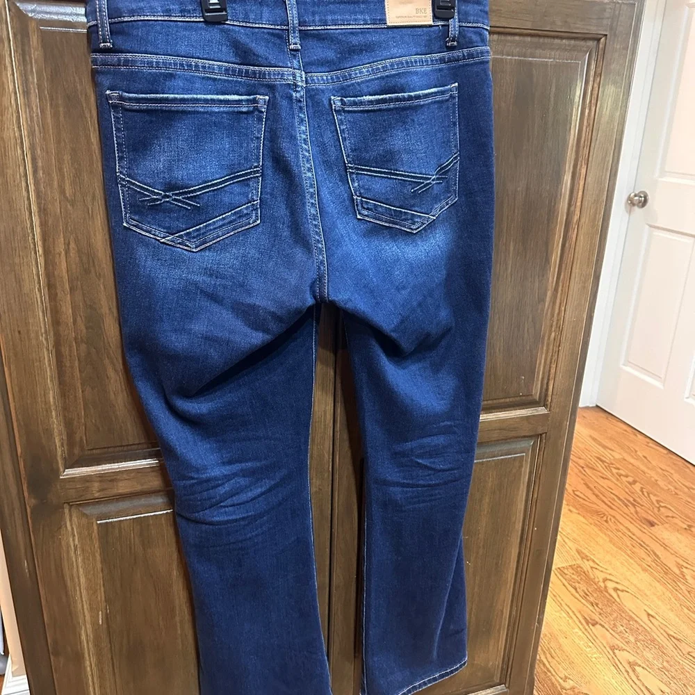 BKE Payton Dark Blue Boot Cut Jeans - Picture 6 of 9